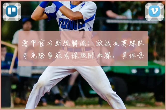 意甲官方新规解读:欧战决赛球队可免除争冠或保级附加赛,具体条件一览